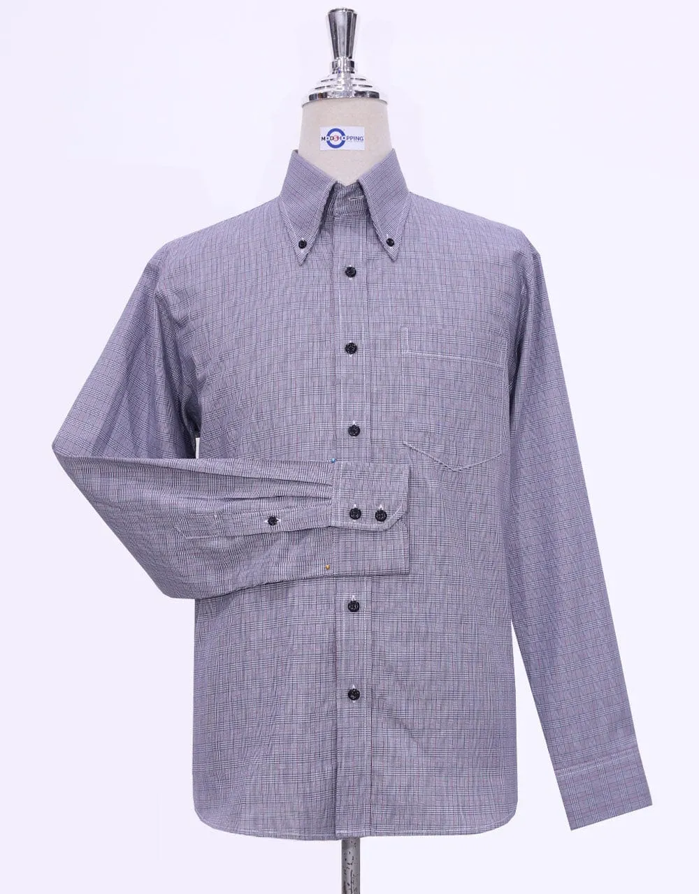 Grey Prince Of Wales Check Shirt