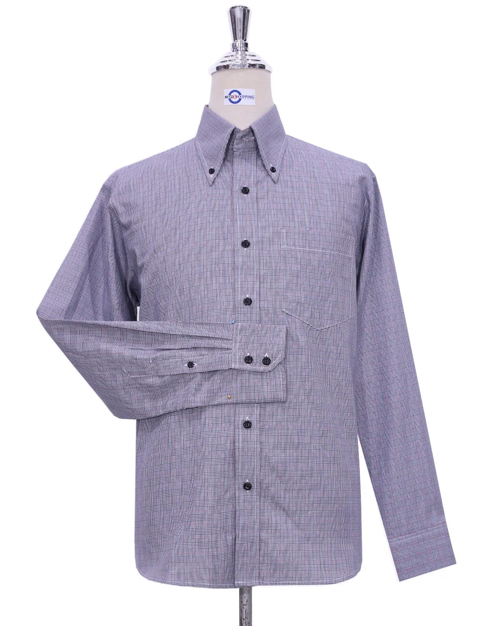 Grey Prince Of Wales Check Shirt