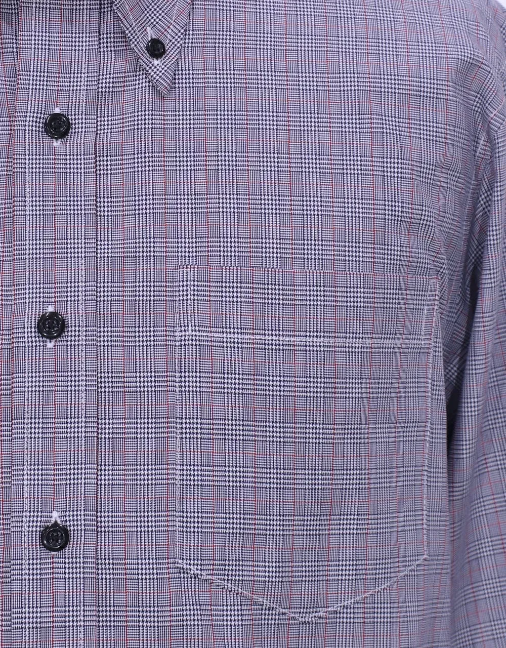 Grey Prince Of Wales Check Shirt