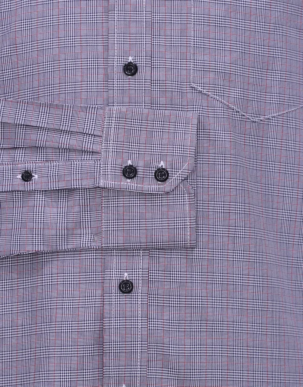 Grey Prince Of Wales Check Shirt