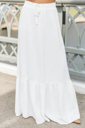 Inner Poise Ivory Maxi Skirt FINAL SALE