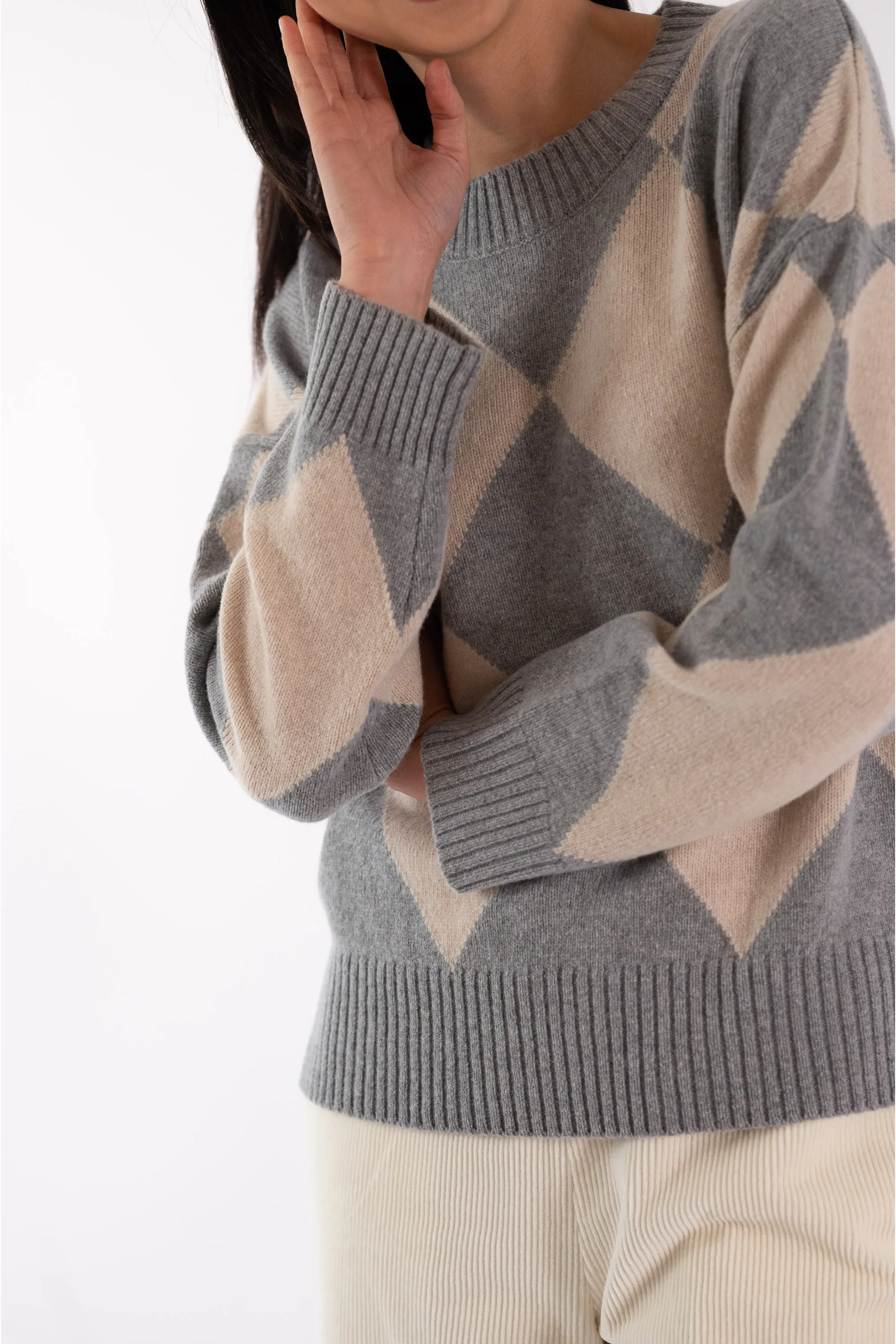 JEFF Grey Diamond Jumper