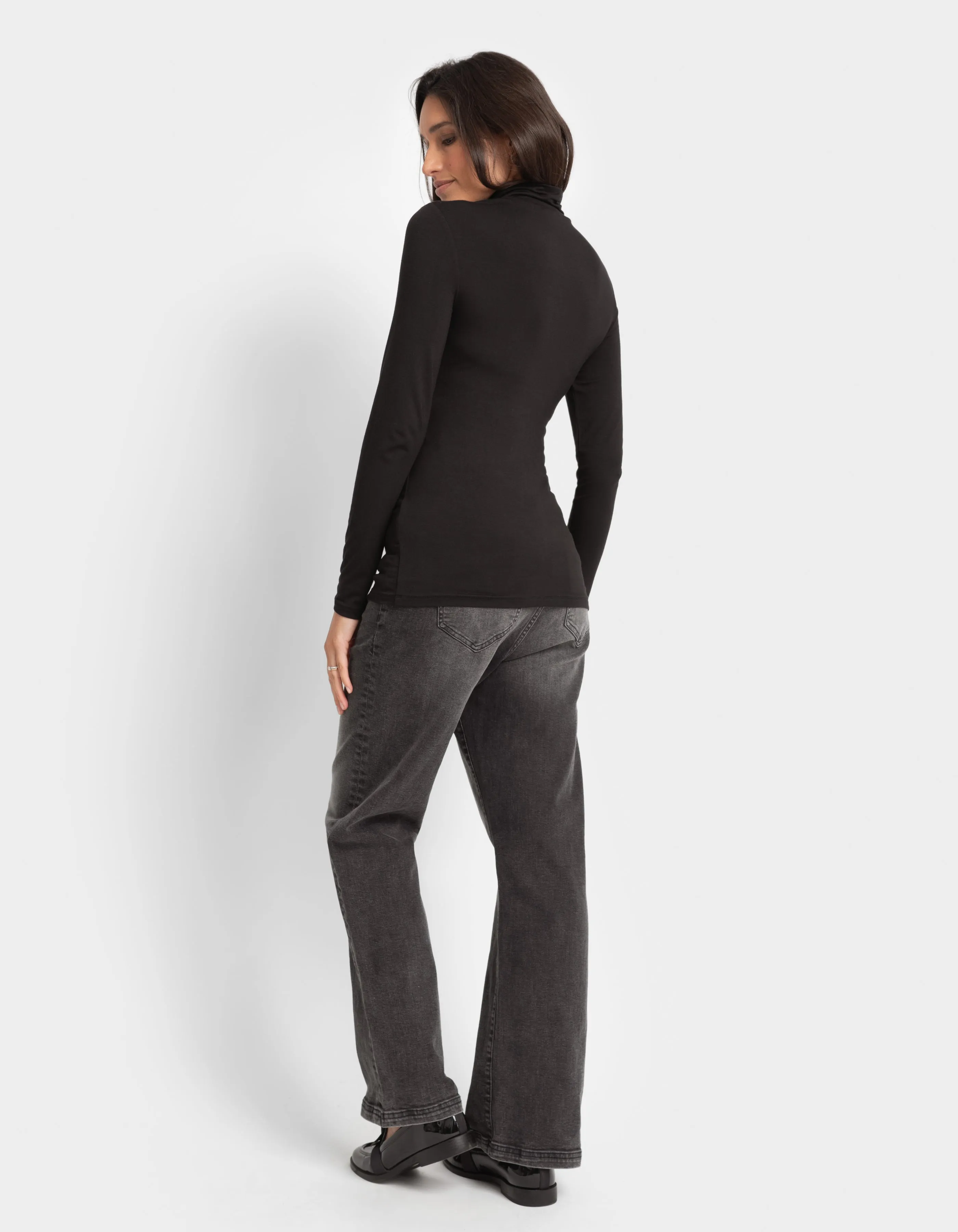 Lift-Up Long Sleeve Jersey Maternity   Nursing Layering Top