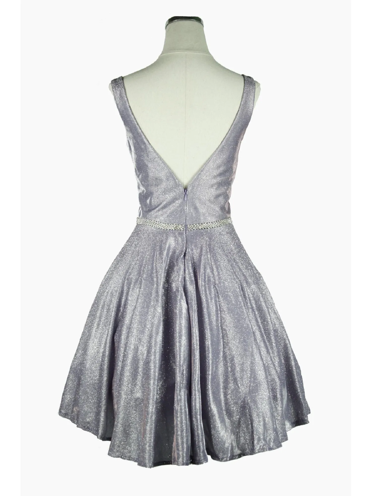 Lilac V Neck Junior Bridesmaid Dress for Women, Sizes XS-3XL