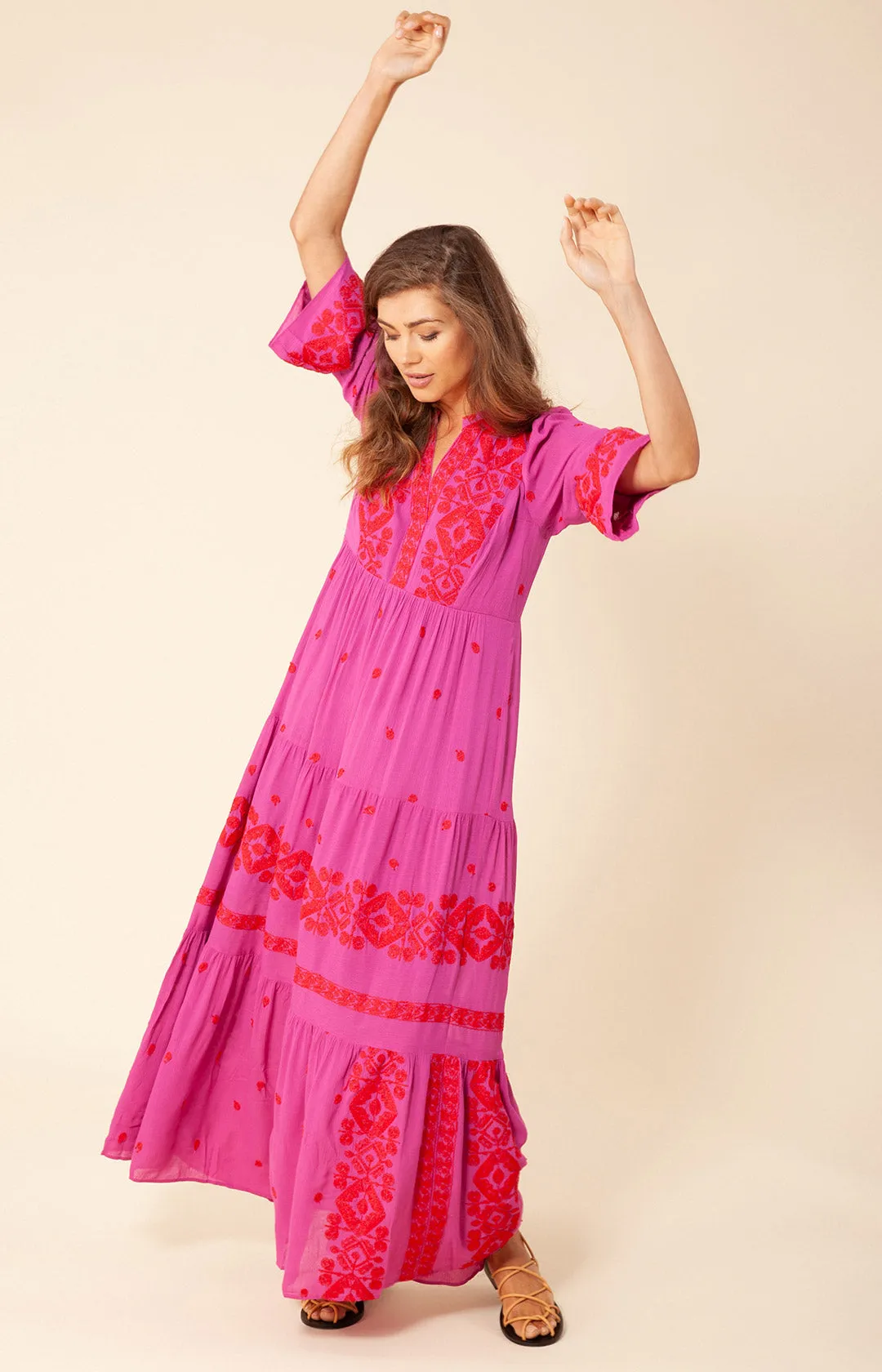 Marja Embroidered Maxi Dress