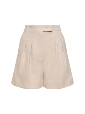 Max Mara   Jessica pleated cotton jersey shorts 