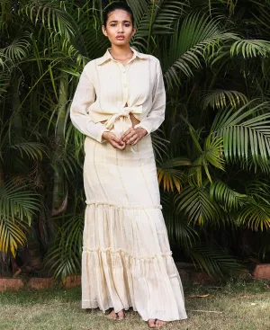 Metallic Skirt Set