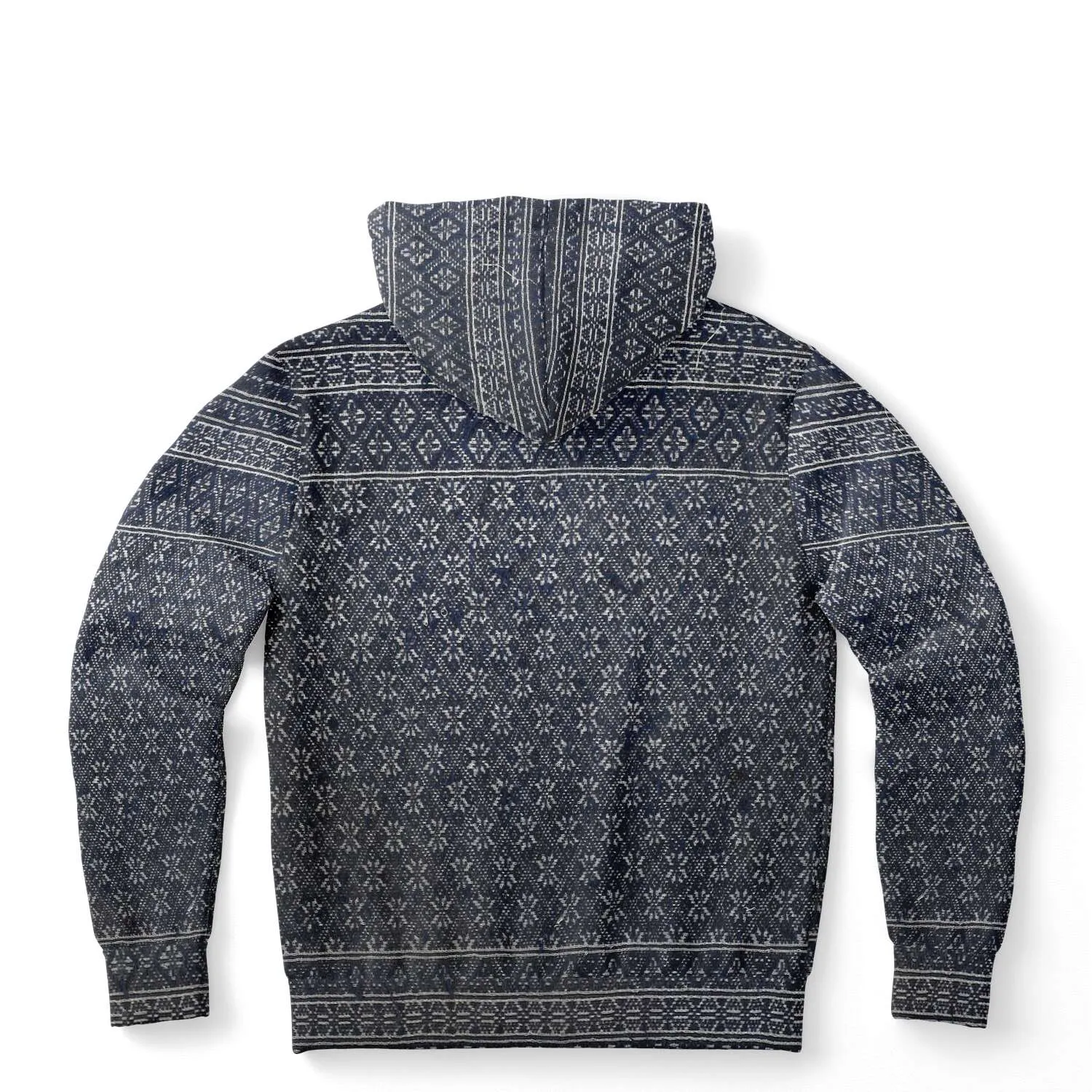 Miao Antique Traditional Textile  Indigo Blue Dye  Asian Batik Ikat Vintage Gift Boho, Kuba, Kilim, Ethnic Jacket Tribal Pullover Hoodie