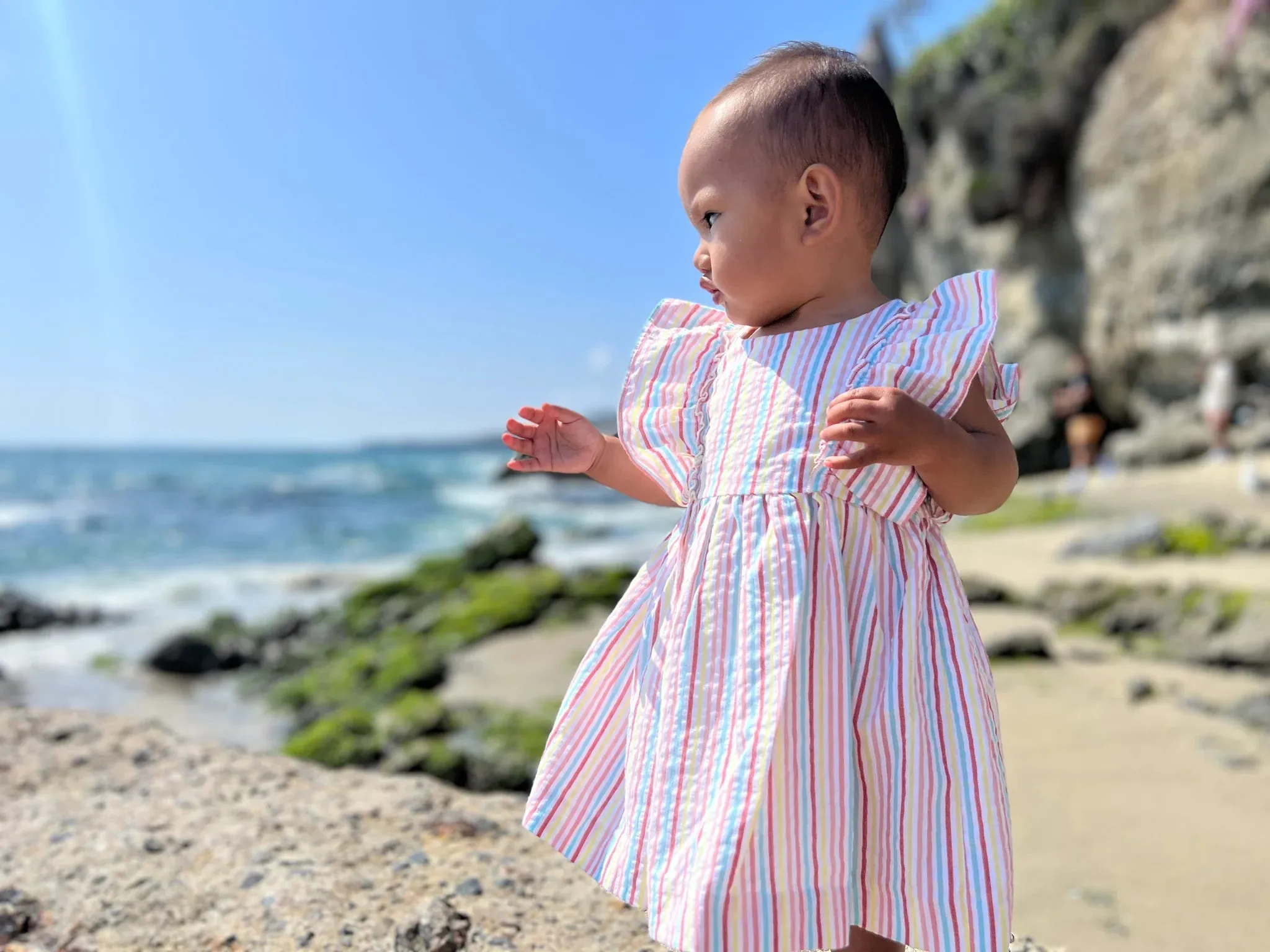 Michele Ruffle Dress Set in Candy Stripe