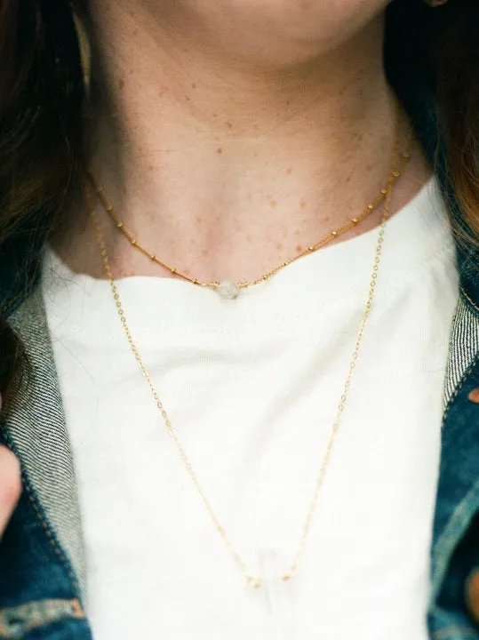 Mineral Necklace | Raw Clear Quartz
