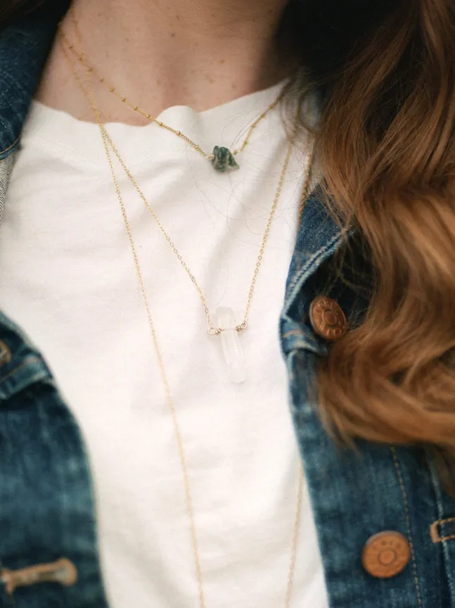 Mineral Necklace | Raw Clear Quartz