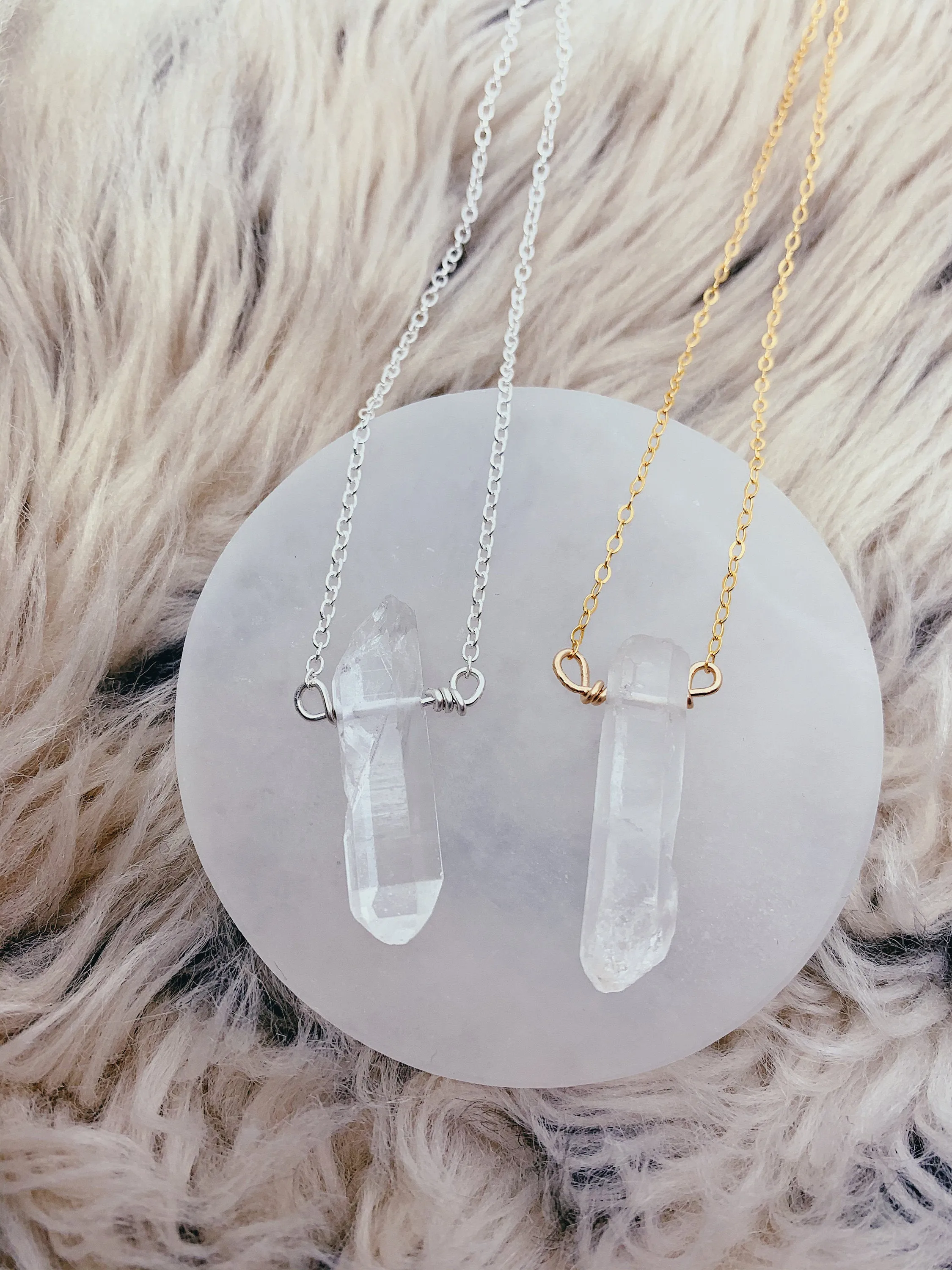 Mineral Necklace | Raw Clear Quartz