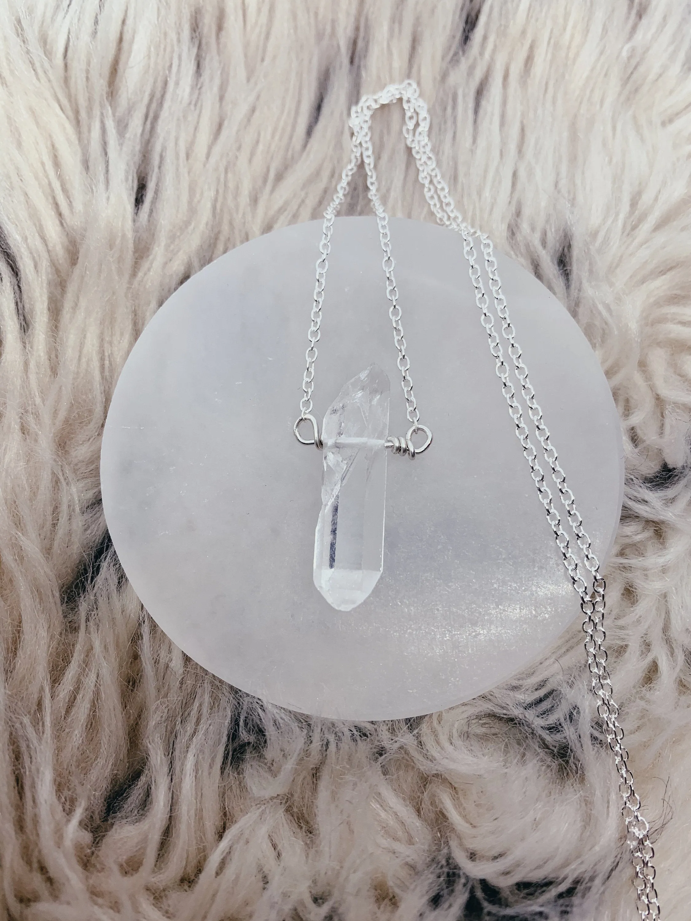 Mineral Necklace | Raw Clear Quartz