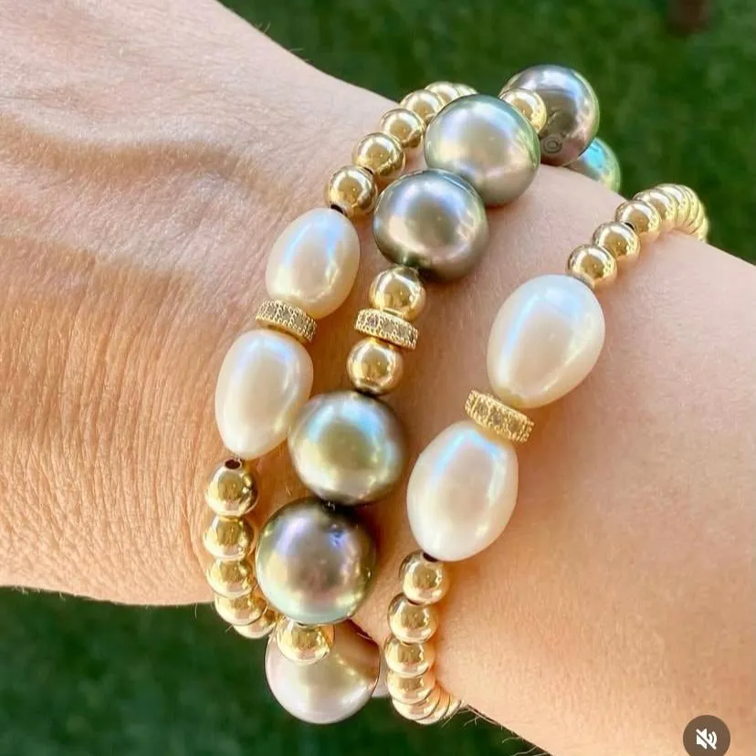 Multi Color Tahitian Pearl Bracelet
