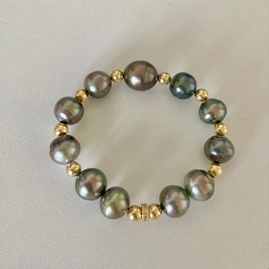 Multi Color Tahitian Pearl Bracelet