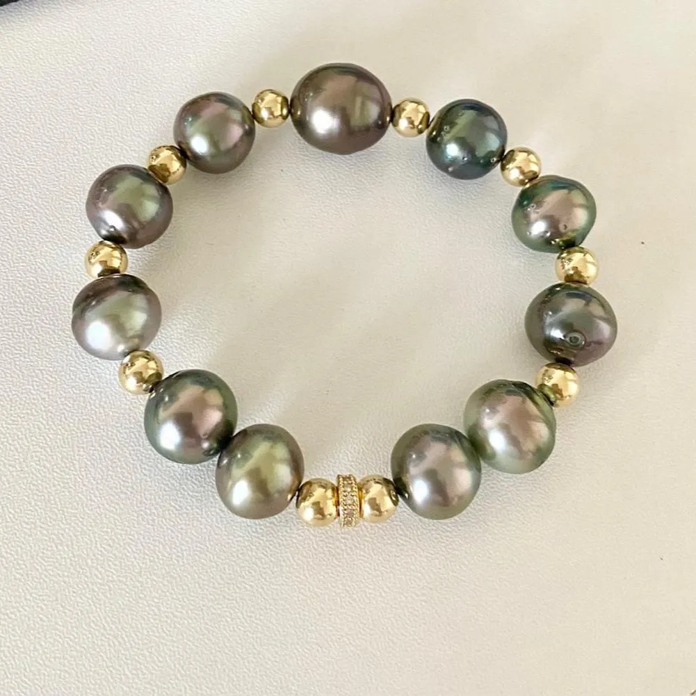 Multi Color Tahitian Pearl Bracelet