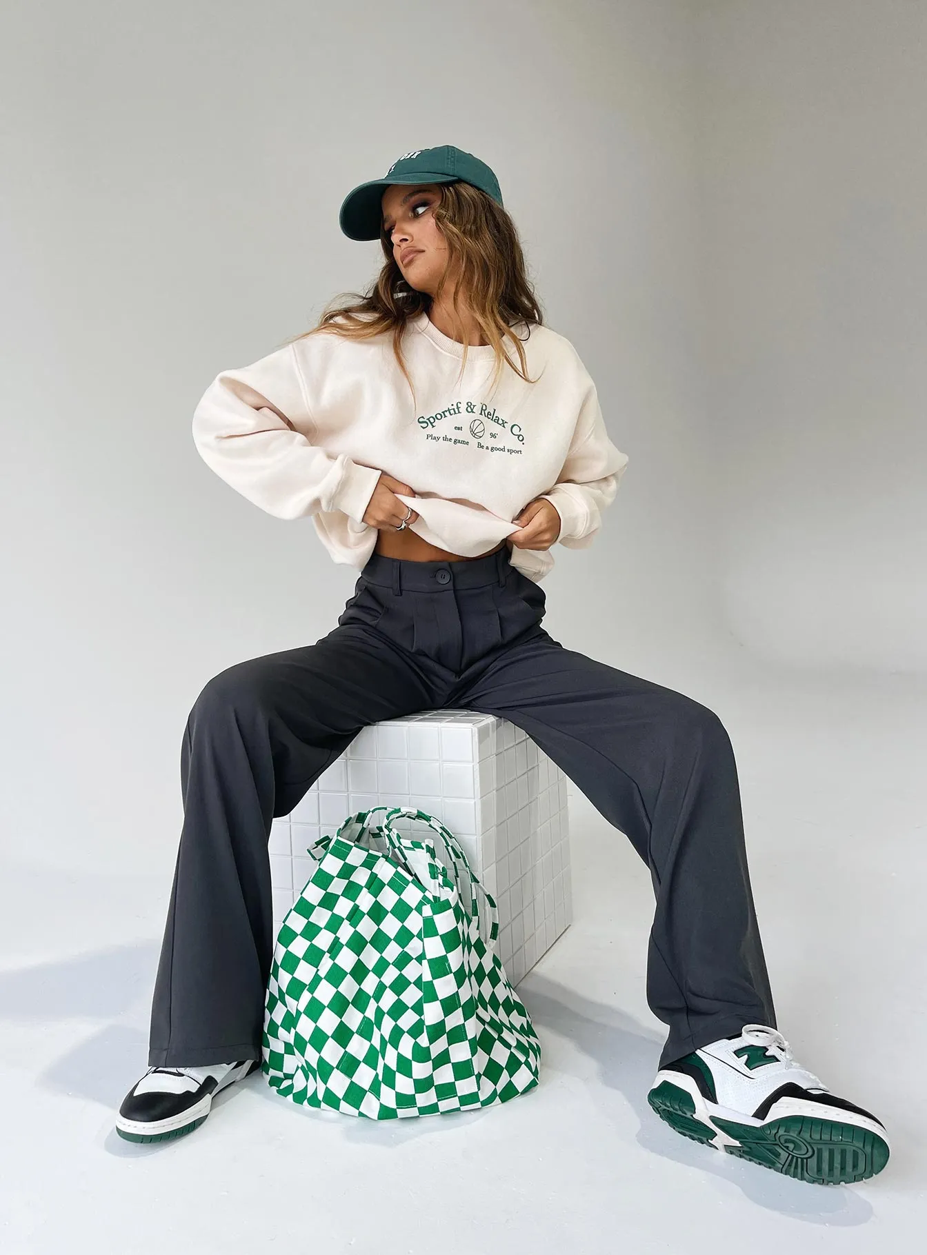 MVP Oversized Crewneck Sweatshirt Cream