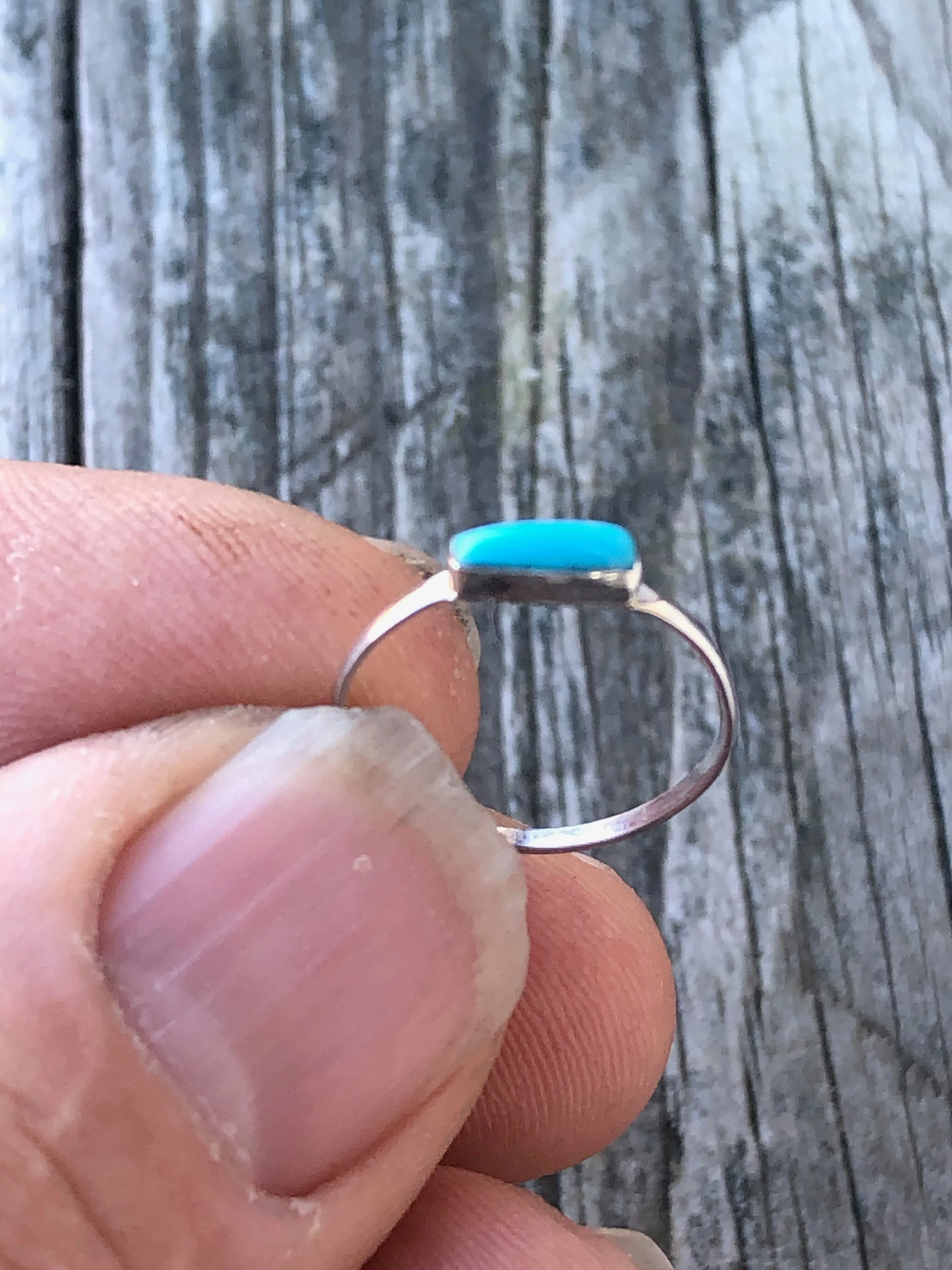 Navajo Turquoise “Dash” inlay ring