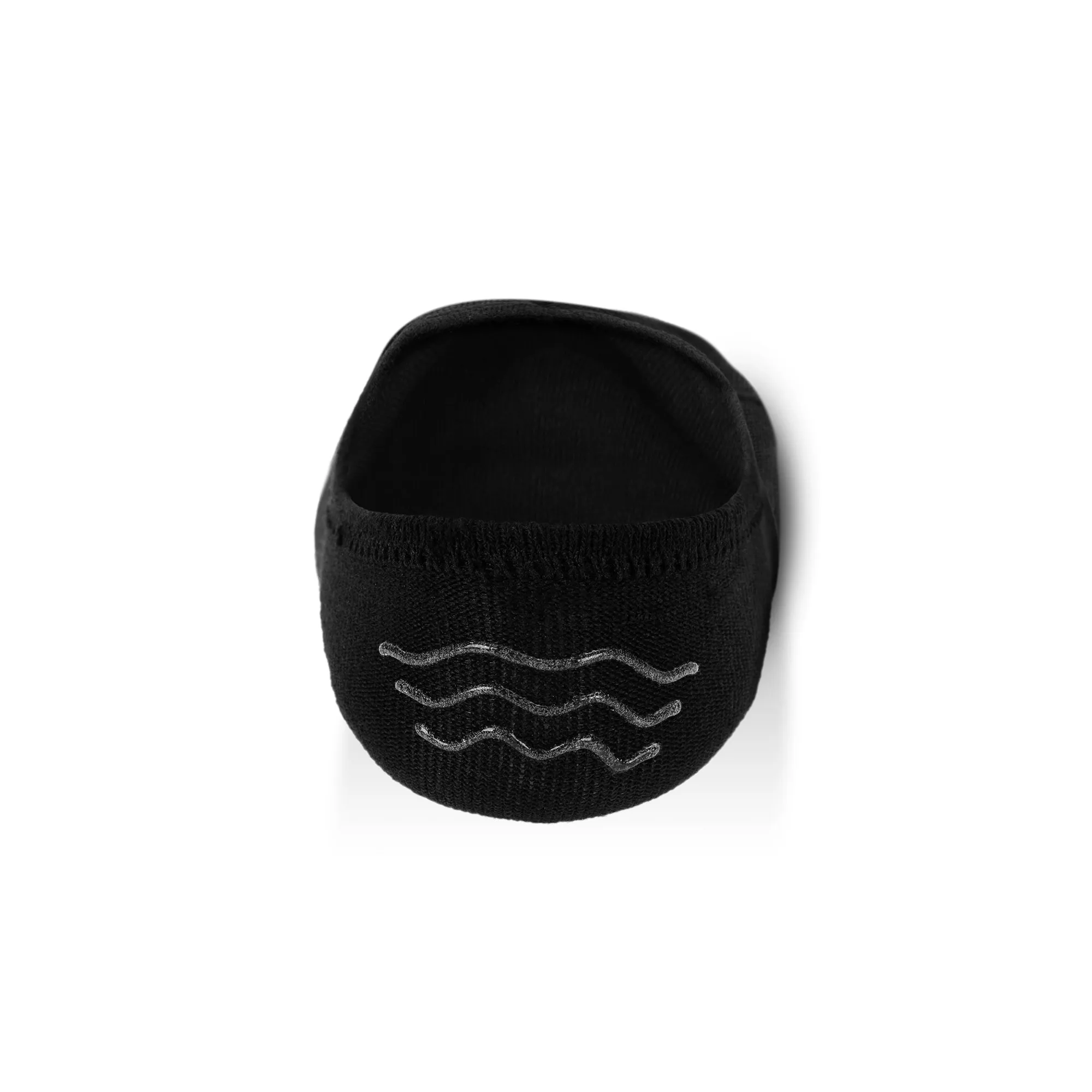 No Show, Non-Slip Black Socks