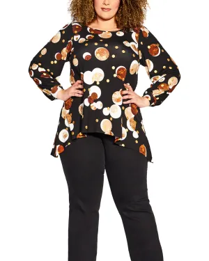 Noelle Foil Tunic | Cinnamon Foil Spot