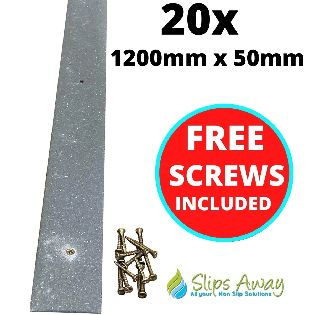 Non Slip Decking Strips GRP Heavy Duty Pro Grade 50mm - GREY
