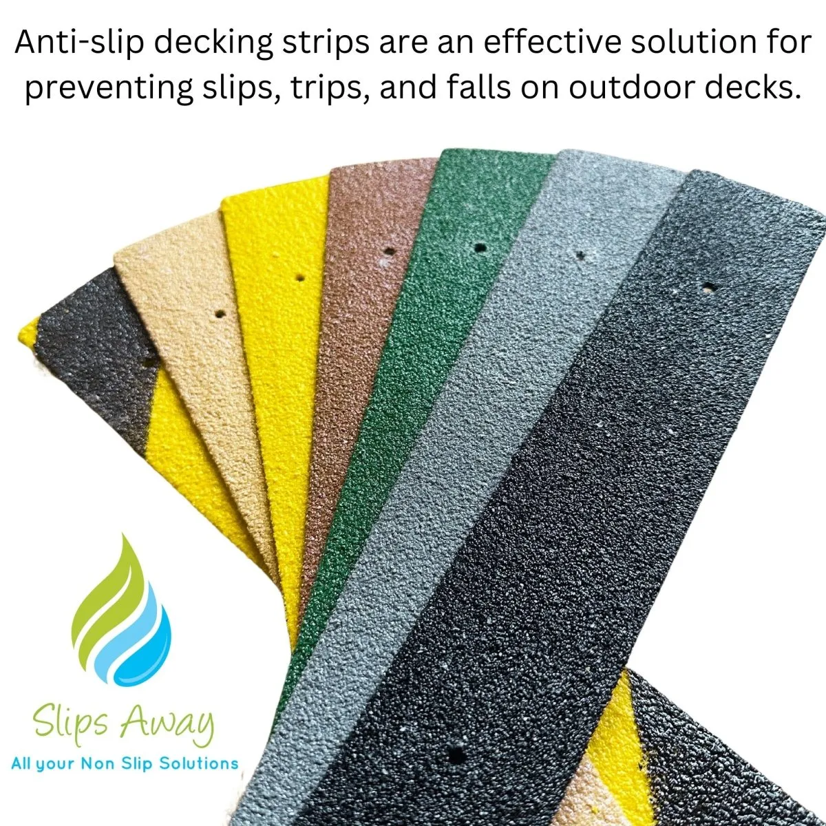 Non Slip Decking Strips GRP Heavy Duty Pro Grade 50mm - GREY