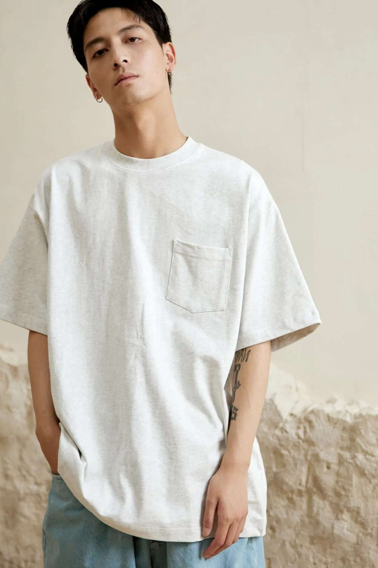 NORYBRAND ラウンドネックルーズTシャツ NGA021