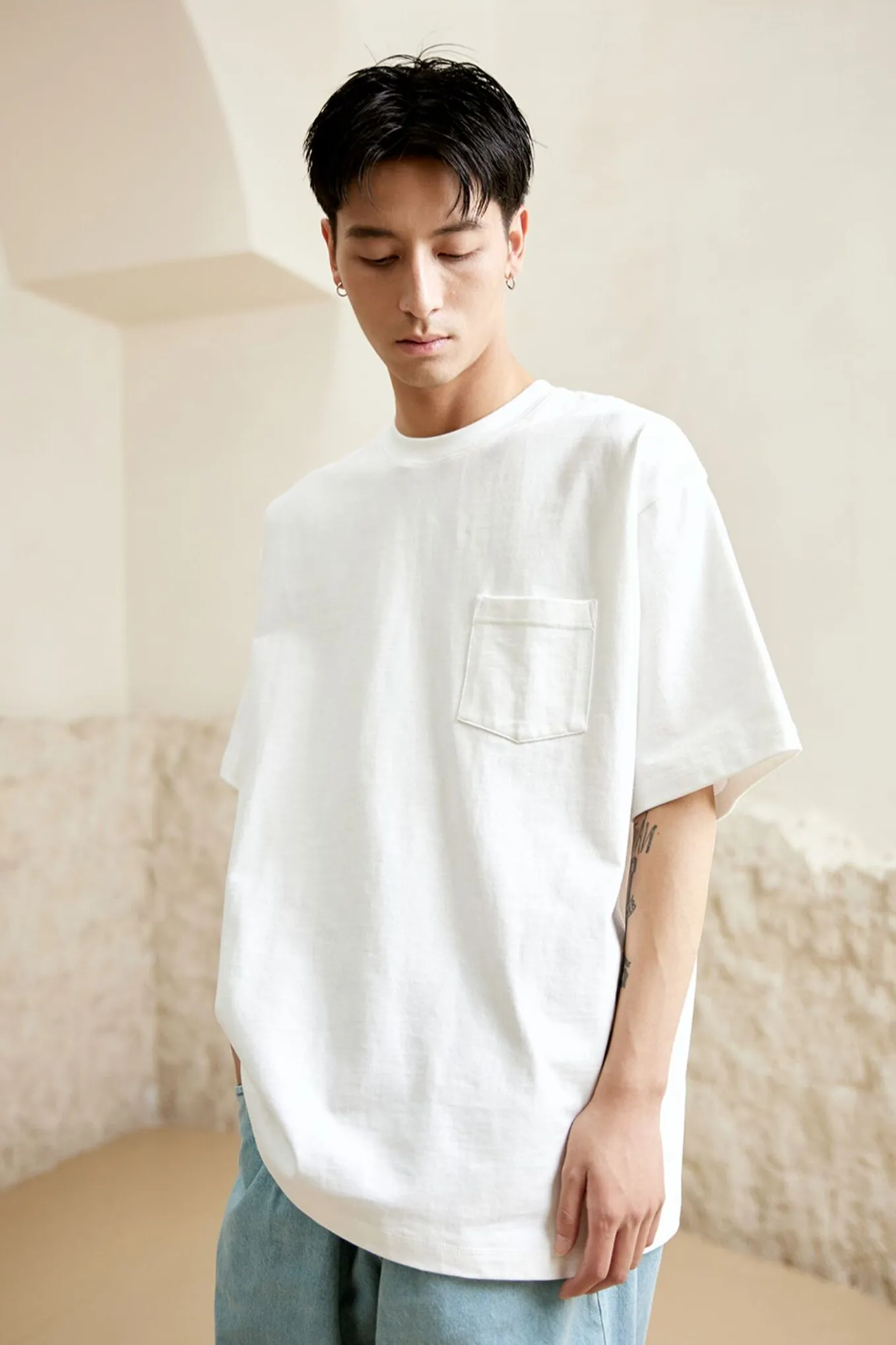 NORYBRAND ラウンドネックルーズTシャツ NGA021