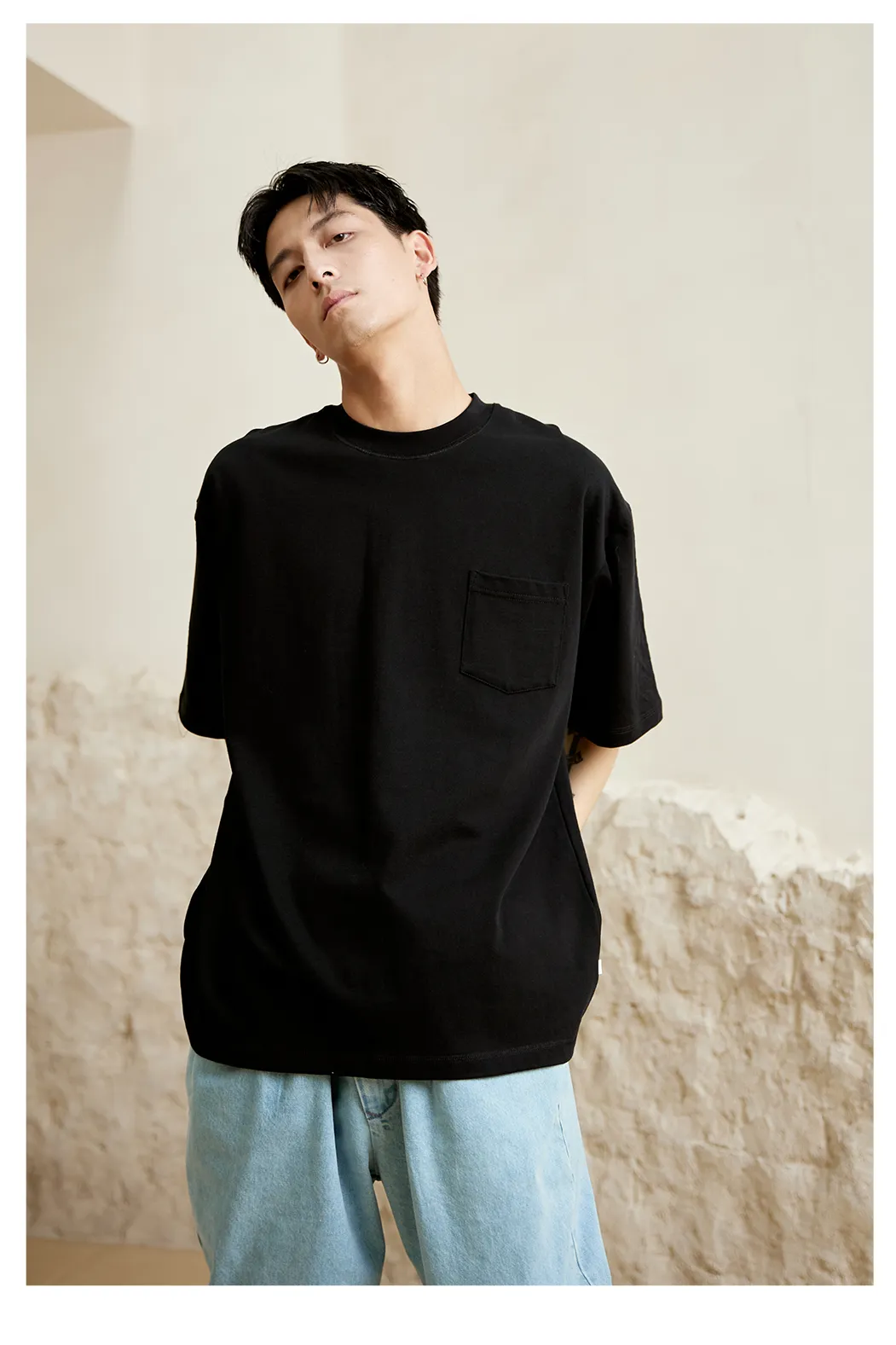 NORYBRAND ラウンドネックルーズTシャツ NGA021