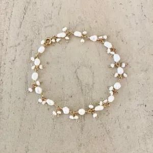 Pearl Cluster Bracelet - Boho