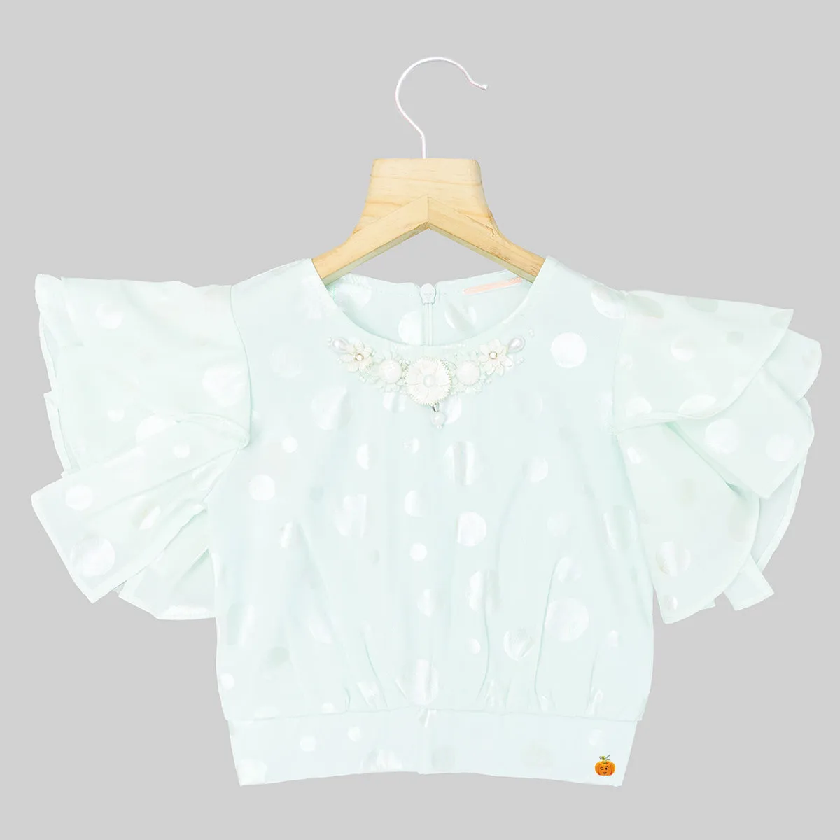 Pista & Lemon Dotted Skirt and Top for Girls