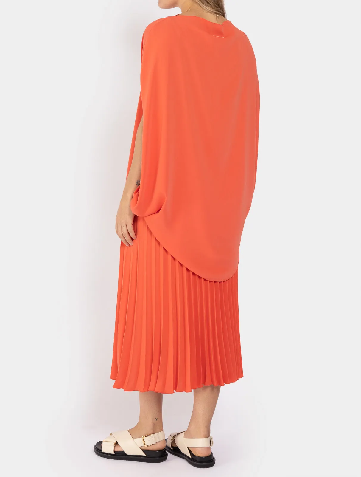 Pleat Midi Skirt