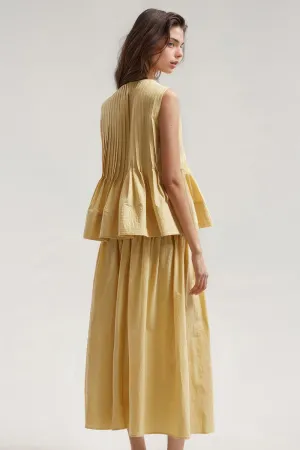 Pleated 2-Piece Set - YelLow