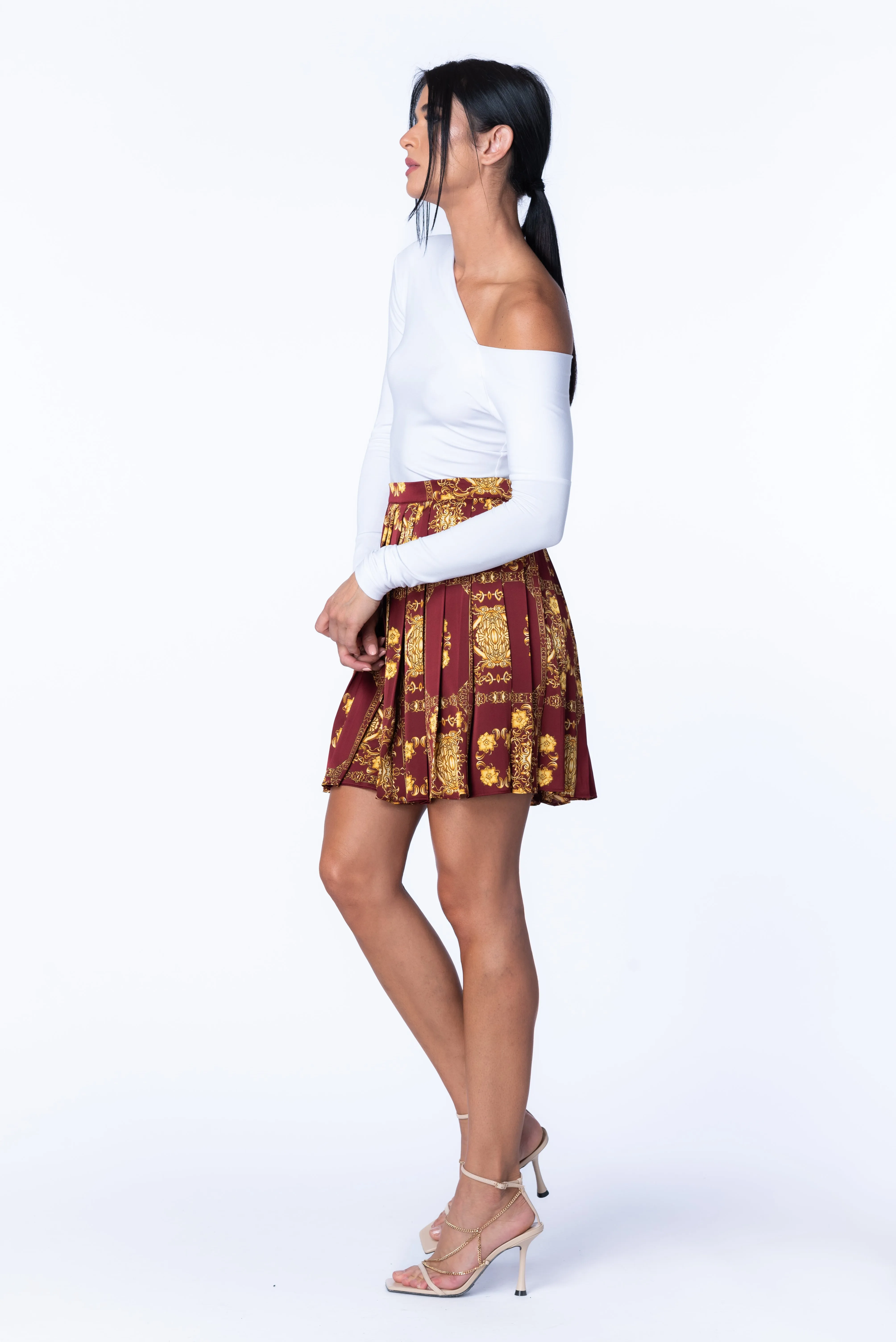 Pleated Mini Skirt