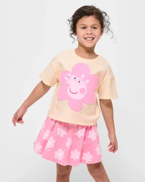 popular  Peppa Pig T-shirt and Skirt 2 Piece Set