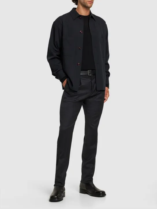 PT Torino   Pleated flannel straight pants 