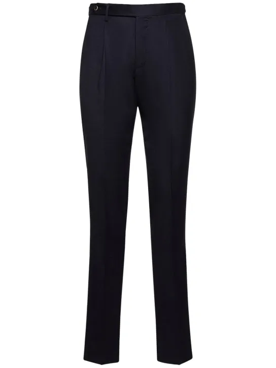 PT Torino   Pleated flannel straight pants 