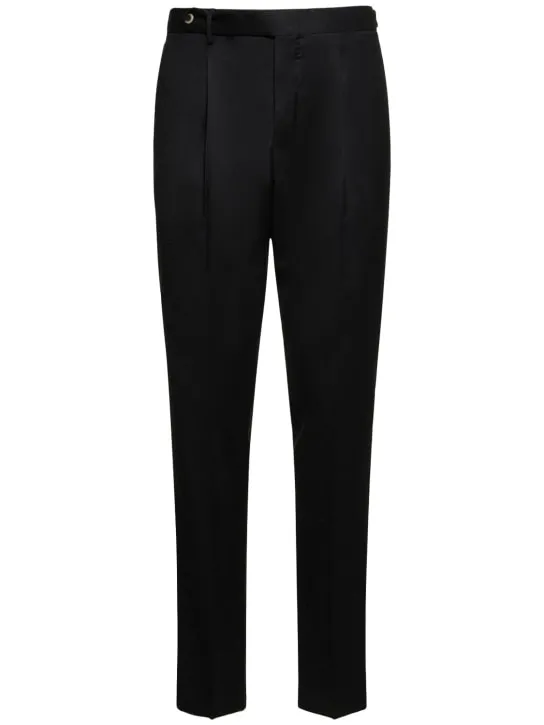 PT Torino   Pleated flannel straight pants 