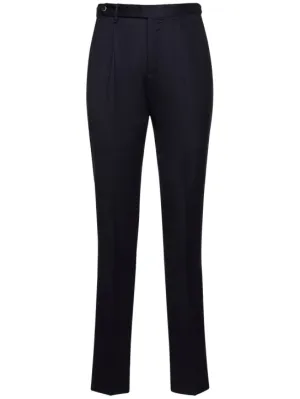PT Torino   Pleated flannel straight pants 