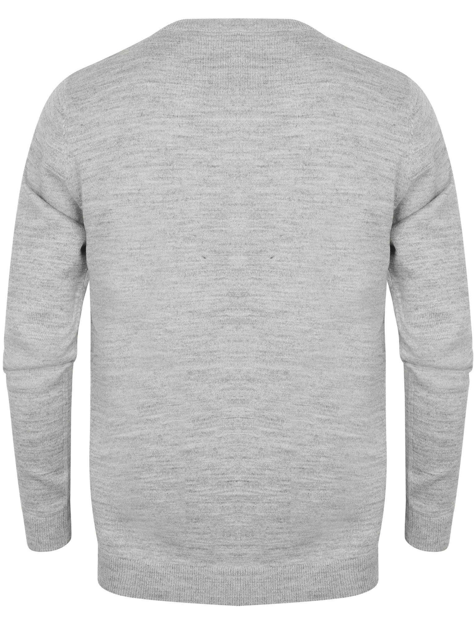 Quarters Wool Blend V Neck Jumper In Light Grey Marl - Kensington Eastside