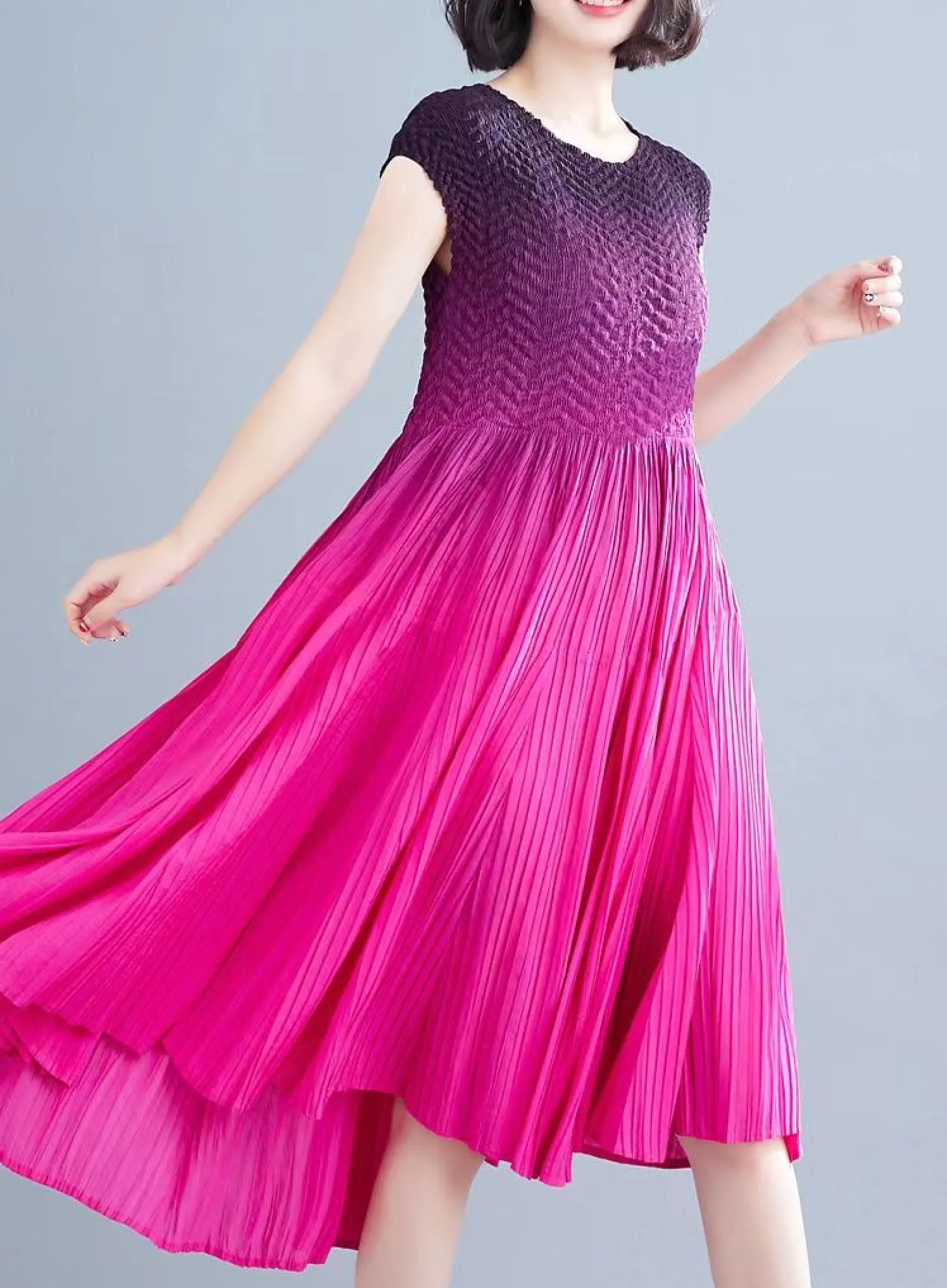 Rose Ombre Statement Dress
