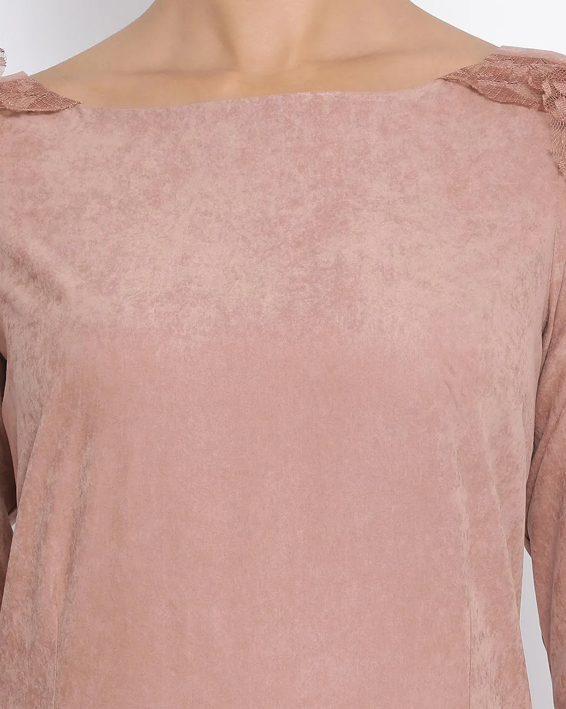 Rust Dress With Frill At Bottom
