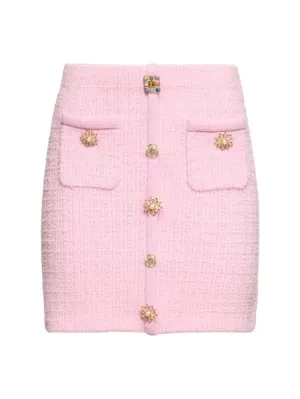Self-portrait   Embellished knit mini skirt 