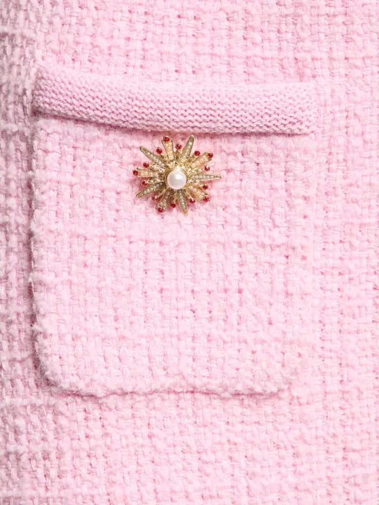 Self-portrait   Embellished knit mini skirt 