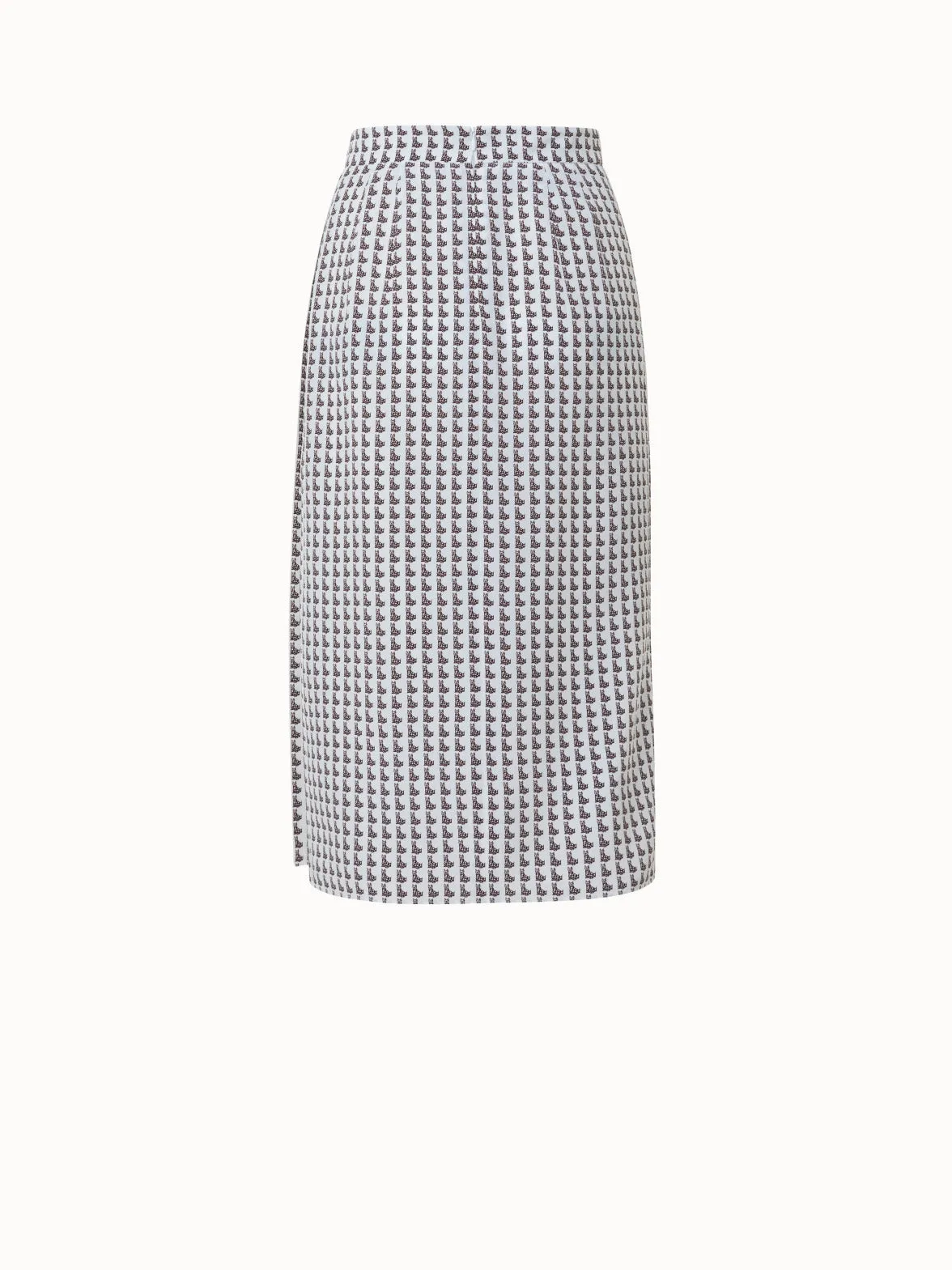Silk Crêpe Pleated Skirt with Emma Print