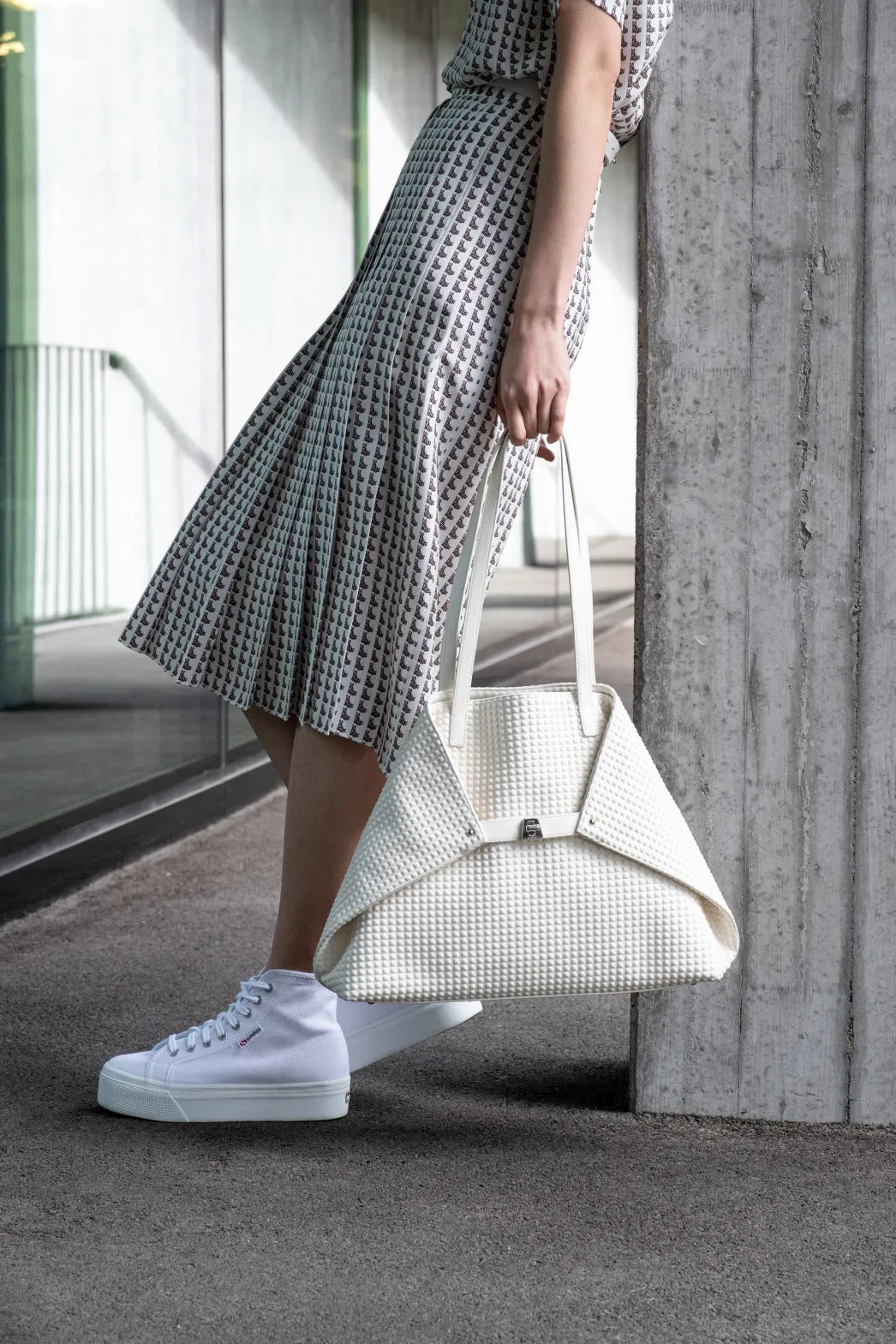 Silk Crêpe Pleated Skirt with Emma Print