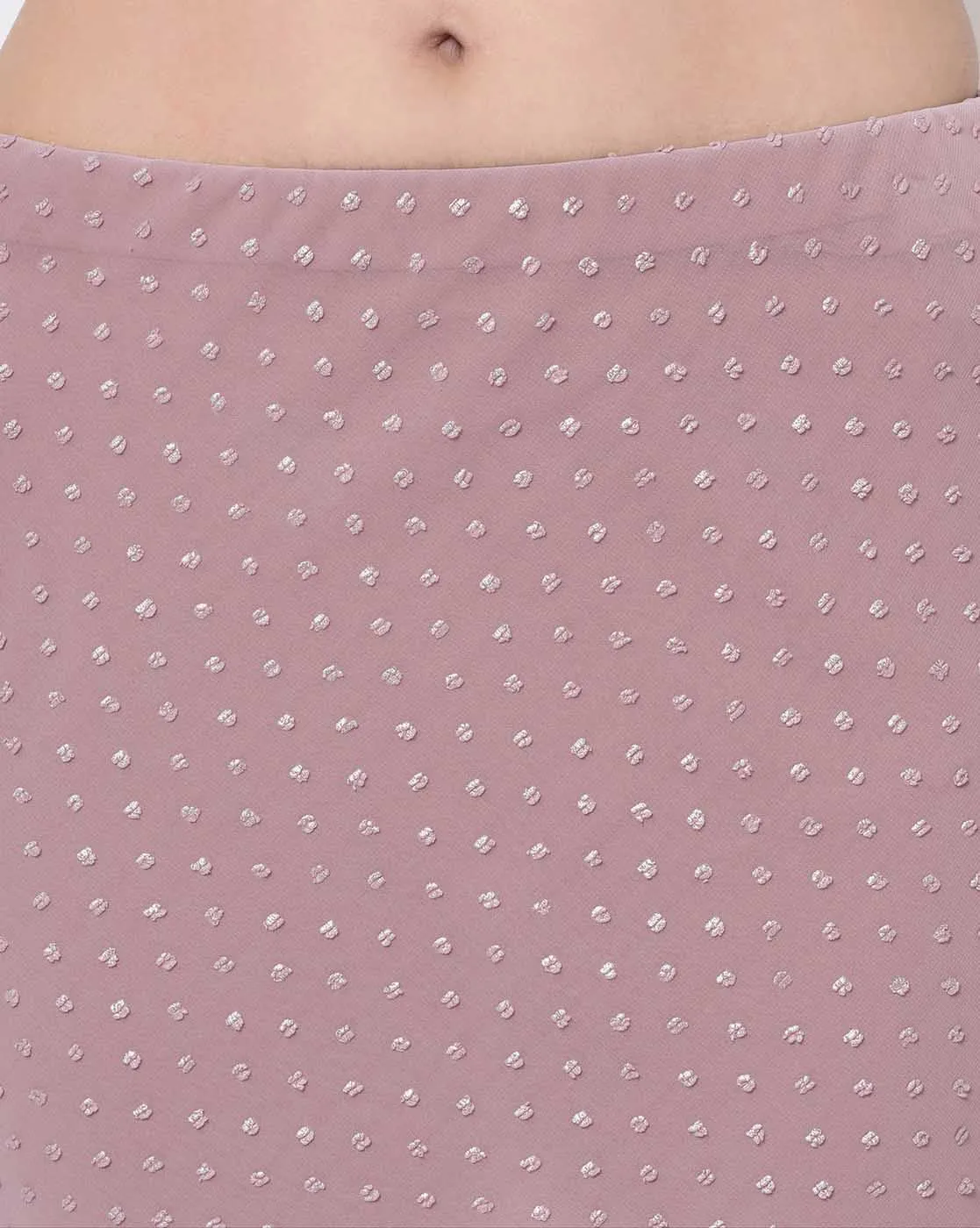 Silver Rose Pink Bias Skirt