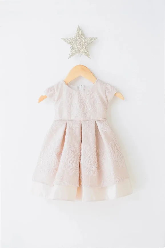 Soft Vintage Lace with Satin Baby Girl Dress