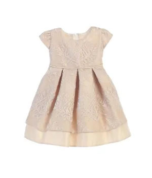 Soft Vintage Lace with Satin Baby Girl Dress