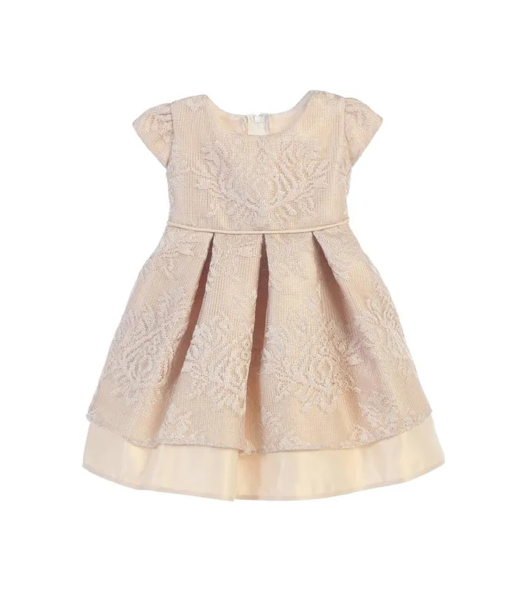 Soft Vintage Lace with Satin Baby Girl Dress